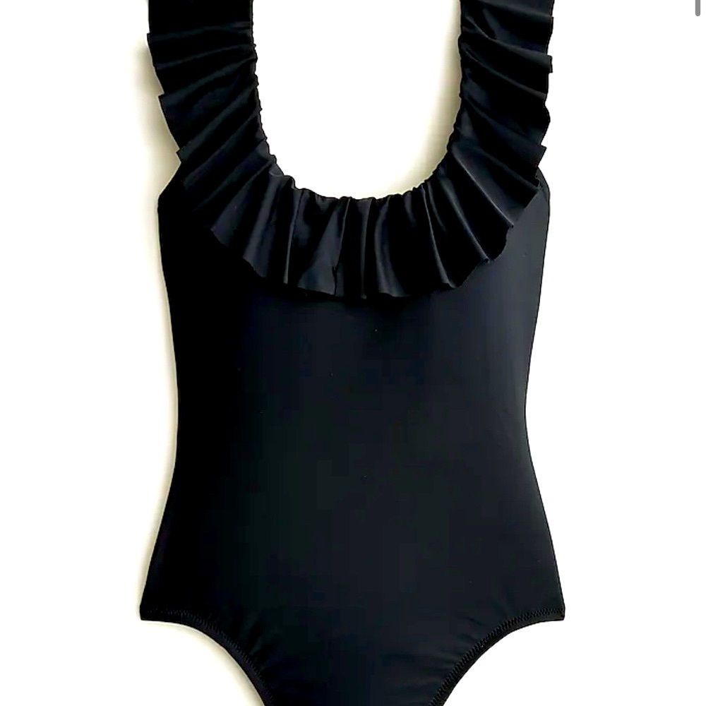 NWT J.Crew Ruffle scoopback one-piece